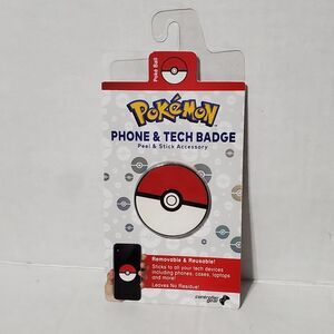 Pokemon Poke Ball Phone and Tech Badge Decal Peel And Stick Pokeball Anime New